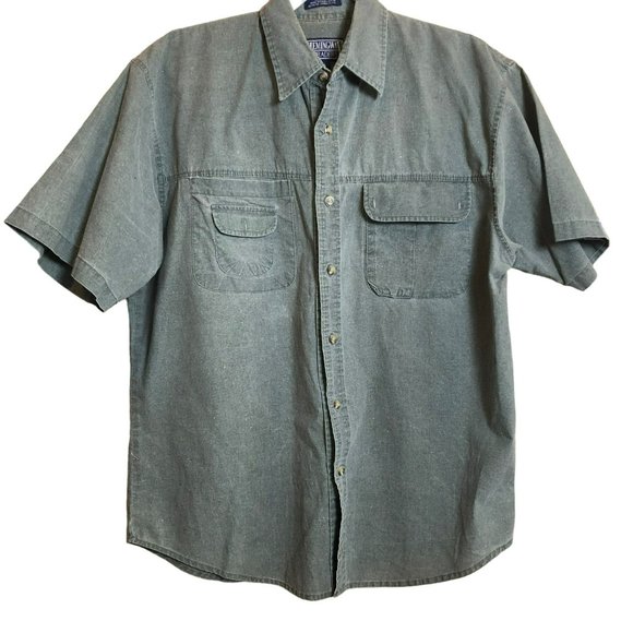 Hemingway Traders SS Sz Large Button Up Workmen's Shirt - Picture 2 of 7